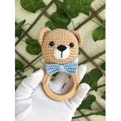 Ayıcık Erkek Çıngırak Akçaağaç Halka Amigurumi Çıngırak ipek-954